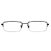 EyeBuyExpress Rectangle Black Reading Glasses Magnification Strength 0.5