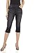 Rekucci Womens Ease in to Comfort Fit Stretch Jean Capri (10,Black Sand)