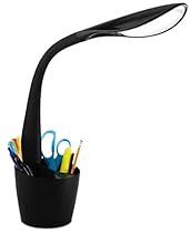 OttLite A12G59-FFP Led Desk Space Organizer Lamp, Black, 4 Brightness Settings, Flexible, Office Lamp