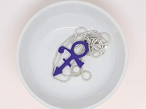 Prince Symbol Necklace Purple Colored with 20 inch Link Chain - Thumbnail 2