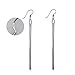 1 Pair Lady's Silver Plated Six-Wire Tassel Long Earrings Dangle Earhook Costume Jewellery