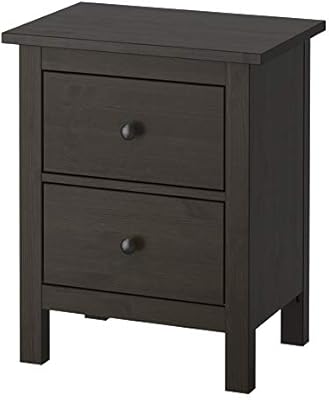 Amazon Com Ikea Asia Ikea Hemnes Chest Of 2 Drawers Black Brown Furniture Decor