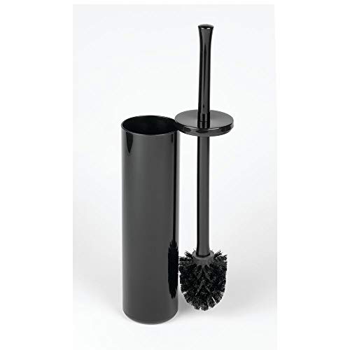 mDesign Extra Slim Compact Freestanding Plastic Toilet Bowl Brush and