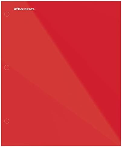 Amazon Com Office Depot Brand Laminated Paper Folder Letter Size Red Office Products