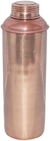 RoyaltyLane Indian Pure Copper Water Bottle with Lid for Ayurvedic Health Benefits
