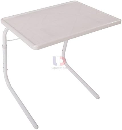 Smart Table Mate Foldable Table Folding Tablemate Adjustable Tray White