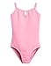 Arshiner Girls' Sweet Strappy Slim Rhinestone Solid Camisole Leotard,4-11 Years