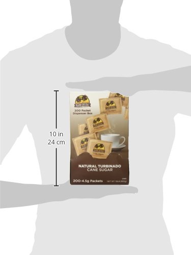 SUGAR FOODS CORP TROPICALLY GROWN ORGANIC RAWS CANE SUGAR, 200/BOX