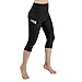 Eubell High Waist Yoga Pants with Pocket,Tummy Control,Pocket Workout Yoga Pant Blackthumb 1