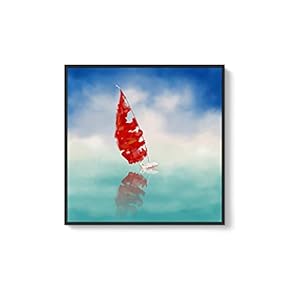 Framed Canvas Home Artwork Decoration Night Canvas Wall Art for Living Room, Bedroom - 16x16 inches