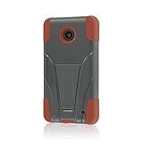 Nokia Lumia 635 Case, MPERO IMPACT X Series Dual Layered Tough Durable Shock Absorbing Silicone Polycarbonate Hybrid Kickstand Case for Lumia 635 [Perfect Fit & Precise Port Cut Outs] - Sandstone / Gray (Compatible with standard back plate, NOT colored shells)