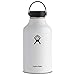 Hydro Flask Water Bottle - Stainless Steel & Vacuum Insulated - Wide Mouth with Leak Proof Flex Cap - 64 oz, White