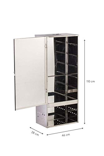 Räucherschrank Edelstahl XXL Räucherofen BBQ Smoker 110cm Ofen Wagner RS600 – Bild 3