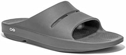 Oofos OOahh Sandal - Slate (Includes FREE FOOT MASSAGER) (Men 8 Women 10)
