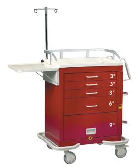 Alimed 936557 4-drawer emergency cart standard series a…