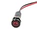 Alpinetech PLB12MS 12mm 1/2" 12V LED Metal Signal Indicator Pilot Dash Light (Battery/Alternator Warning) primary