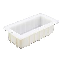 MOSE CAFOLO Loaf Soap Silicone Mold 8" Rectangular White Mold 40oz for DIY Soap Making