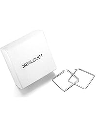 Stainless Steel Oversize Minimalist Polished Simple Plain Geometric Flattened Hoop Earrings for Women Girl, squre hoop round Shape