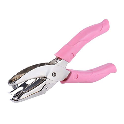 Durable Metal Hole Puncher Single Star Shaped Hole Punch Portable Paper Puncher Pink 1pc - Thumbnail 5