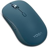 Lenovo Yoga Bluetooth Silent Mouse, 3 Level DPI Adjustment, 36 Month Battery Life, Bluetooth 5.3, 3 Device Paring, Whisper Quiet, Programmable Buttons, Smooth Finish, Tidal Teal