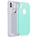 ULAK Slim Protective Case for iPhone Xs Max, Hybrid Soft Silicone Rubber Hard Back Cover Anti Scratch Bumper Case for Apple iPhone Xs Max 6.5 inch 2018 (Mint Green)