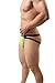 ONEFIT Sexy Transparent G-String Magic Double Thongs Low Raise Underwears for Men Yellow