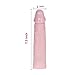 Reusable Silicone Penis Extension Condom Enlarger Sleeves for Ejaculation Delay, Flesh