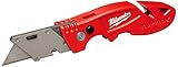 Milwaukee 48-22-1903 Fastback 3 Utility Knife with 4 Blade Storage, Wire Stripping Compartment, and Gut Hook