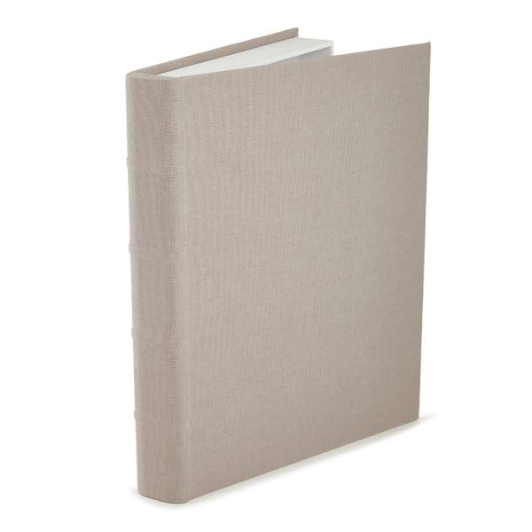 LIVRO-CAIXA EM MDF COM REVESTIMENTO EM LINHO