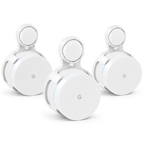 AMORTEK Google Wifi-Wandhalterung, Wireless LAN Zubehör für Google Mesh-Wireless-LAN-System und Google Wifi Router ohne lästiges Kabelgewirr oder Schr