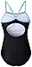 EBMORE Womens One Piece Swimsuit Bathing Suit Athletic Sport Training Exercise Swimwear (US (4-6), Black)
