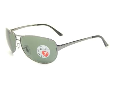 New Ray Ban Warrior RB3342 004/58 Gunmetal/Crystal Green