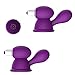 2 PCS Electric Nipples Sucker Pump-Pelepas Medical Silicone Silent Powerful Vibrating Bullet Breast Pump Clit Massager Teasers Sex Toys Suitable for Both Sexes (Purple)