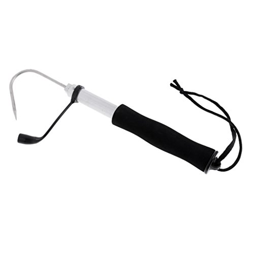 Magideal Acier Inoxydable Télescopique Professionnelle Lance Crochet Gaffe De Pêche Antidérapante Et Poignée Eva