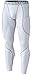 TSLA Men's Athletic Compression Pants, Thermal Wintergear Running Tights, Sports Leggings, Thermal White, X-Large