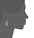 Sterling Silver Earrings Snowflake Flower Blue Sapphire & White Cz Leverback Dangle Earrings for Women