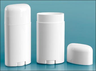 White 2.65 oz Plastic Deodorant Tubes 6 pk by Alpha Plastics [Health and Beauty]