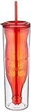 Coca-Cola Premium Double-Insulated Tumbler with lid - 14oz - upside down bottle inside - (PRODUCT)RED