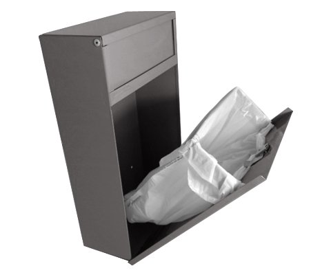 Sanitary napkin and tampon disposal unit, stainless steel, case of 4