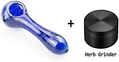 FinevibesGlass Herb Kit, Grinder and Airtight Glass Jar(Black)