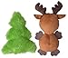 SCENEREAL Christmas Dog Squeaky Plush Toys 4 Pack - Xmas Best Small Cute Pet Puppy Soft Toy Set for Small Dogs Cats