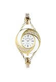 Soleasy New Fashion Women's Bangle Wrist Watch Quartz Gold-White WTH0051