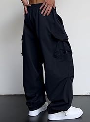 JMIERR Parachute Pants for Men Fasion Loose Fit