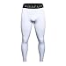saraca core Men’s Compression Pants Sports Baselayer Running Workout Active Tights Yoga Leggings UPF 50+ Ｗhite