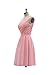ORIENT BRIDE Women's One Shoulder Bridesmaid Dresses Short Prom Gown
