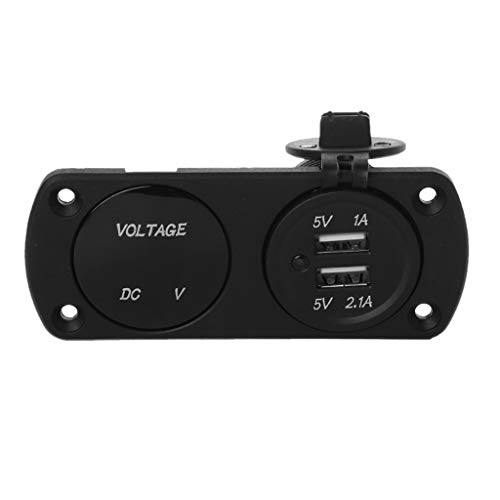 12V 24V Dual USB Car Charger Power Adapter LED Voltmeter Outlet for Car Boat Marine Motorcycle Scooter DIY Kit