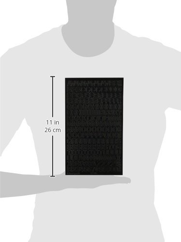 Chartpak Self-Adhesive Vinyl Capital Letters and Numbers, 1/2 Inches High, Black, 201 per Pack (01010)