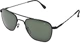 AO Original Pilot Sunglasses, Wire Spatula, Black Frame, Green Glass Lenses, 52mm,
