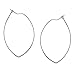 Humble Chic Geometric Marquise Threader Hoops, Hypoallergenic 925 Sterling Silver Plated Medium Hoop Earrings for Women Lightweight Oval Leaf Elliptical Loop Statement Drop Dangles, 1.75