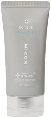 [MIZON] INOUT DAILY SOOTHING SUNSCREEN SPF50+ PA++++ (50 ml) Crème solaire - Soin coréen - Protection 50+ durée 24H - Acide Hyaluronique & Centella Asiatica - 100% Vegan - Rafraîchissant